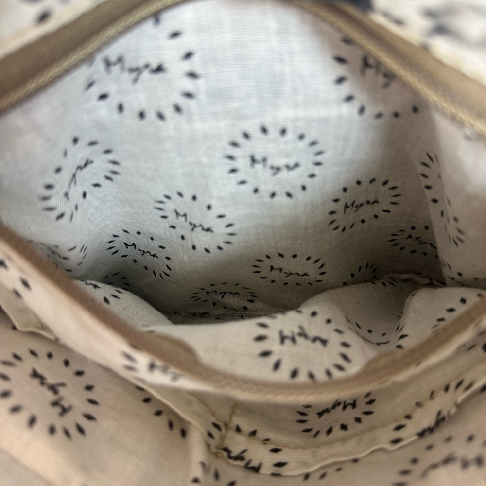 Myra Bag Brown and White Cowhide Shoulder Bag Crossbody Grey canvas western - Picture 7 of 12